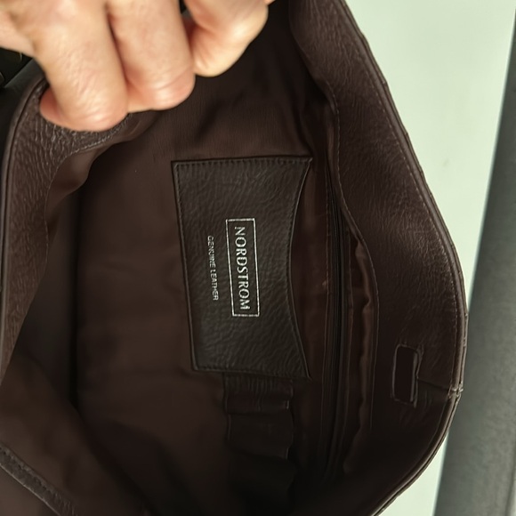 Nordstrom Brown leather studded shoulder bag - Picture 6 of 9